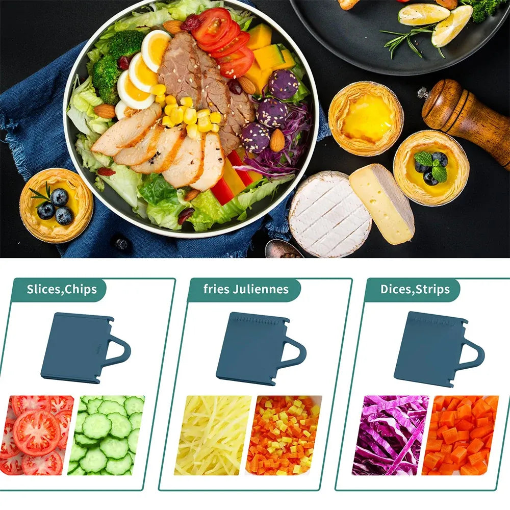 Multifunctional Mandoline Slicer & Vegetable Chopper – 3-in-1 Safe Cutter